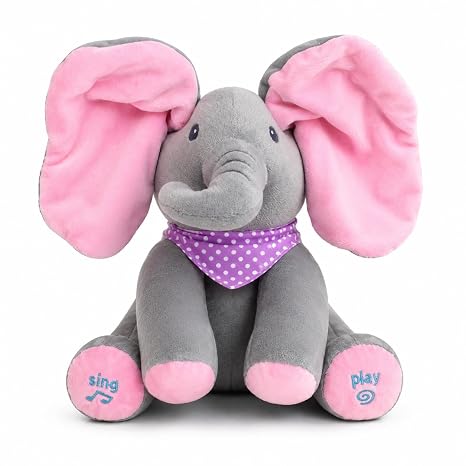 Peekaboo - Musical & Interactive Peekaboo Elephant Plush Toy | Heleina Amelié
