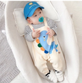 DinoSnuggle™ Baby Dinosaur Romper | Soft Cotton Summer Outfit with Striped Sleeves
