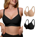 MamaLuxe™ 3-Pack Seamless Nursing Bras | Soft Wireless Maternity & Breastfeeding Bras for Moms