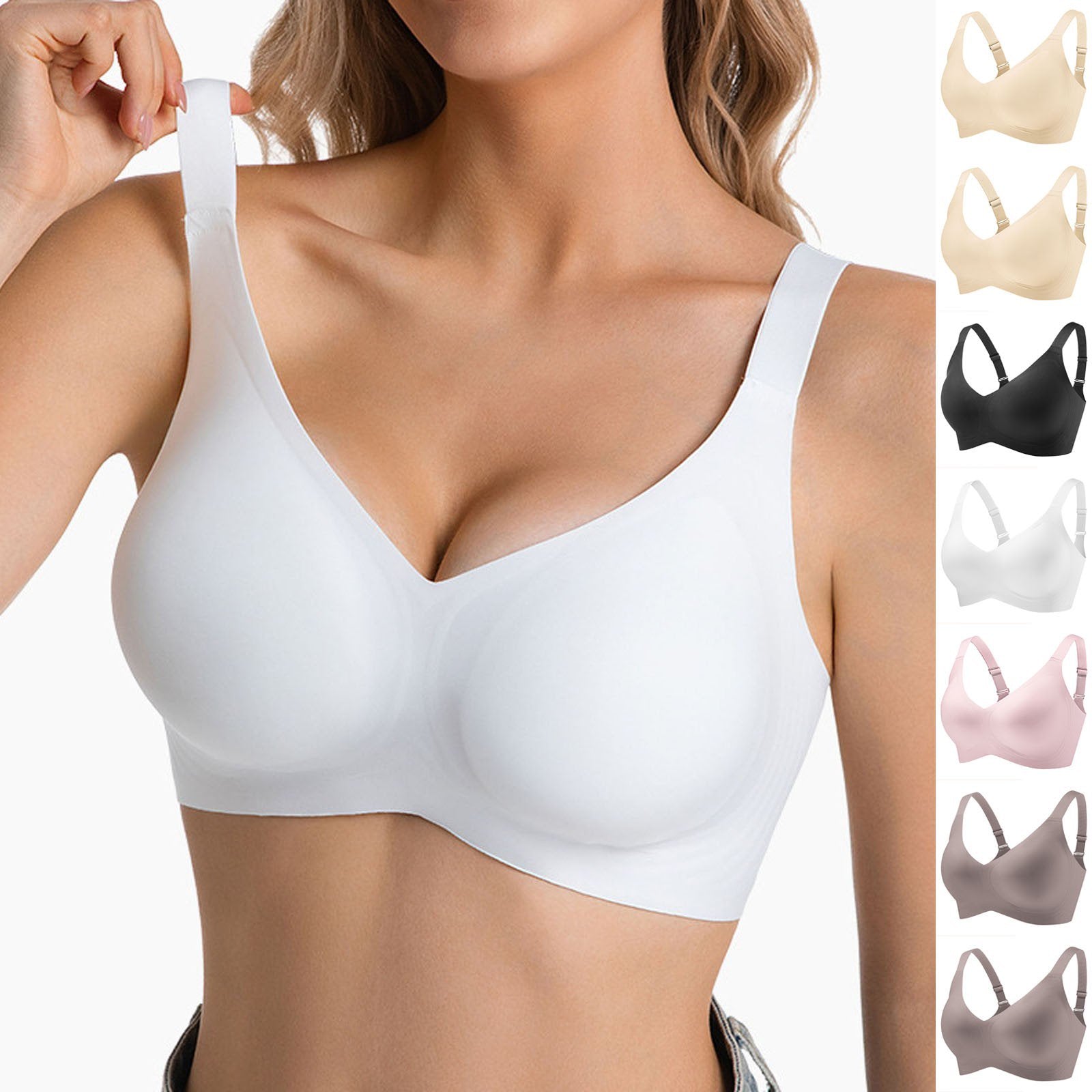 MamaLuxe™ 3-Pack Seamless Nursing Bras | Soft Wireless Maternity & Breastfeeding Bras for Moms